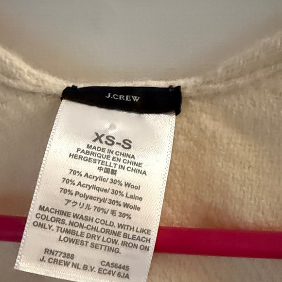 J. Crew Cream and Brown Fringed Shawl - Picture 2 of 4